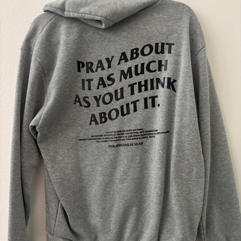 Gray Cross Hoodie